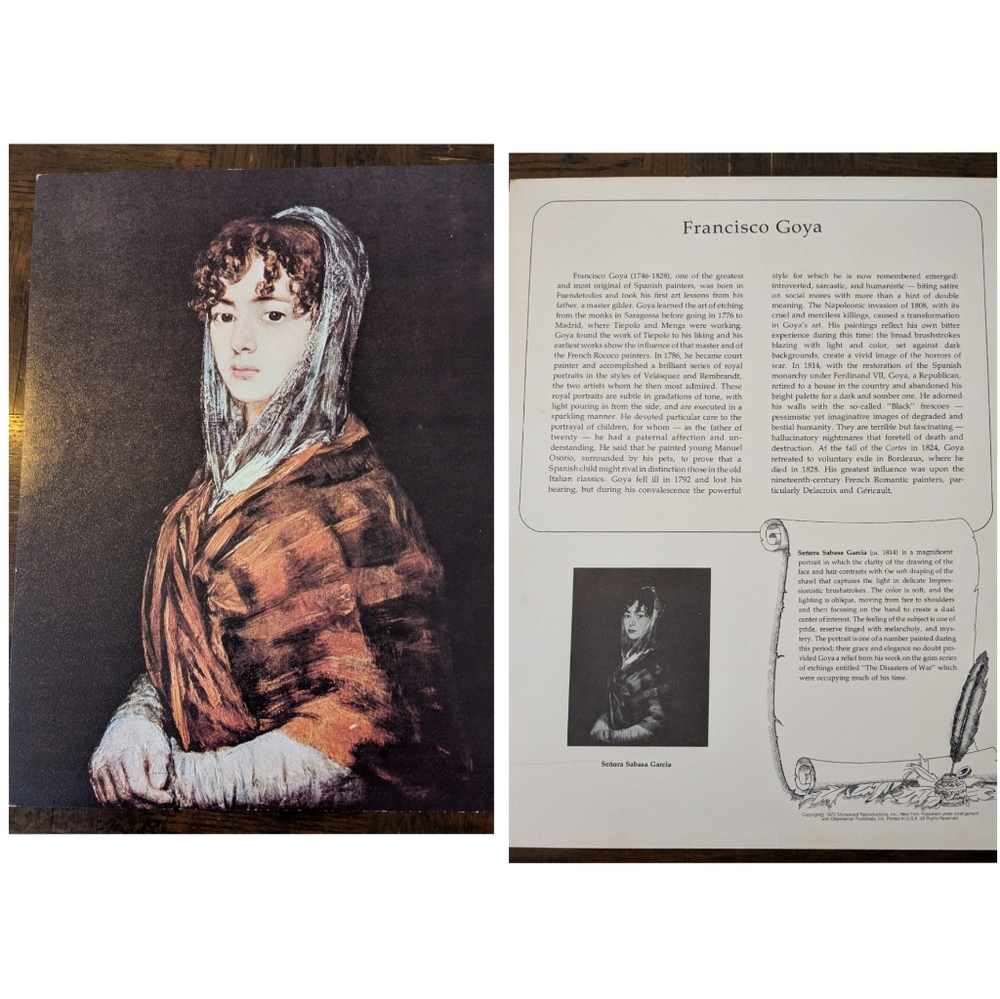 Goya Portrait Art Print - Senora Sabasa Garcia 11x14
